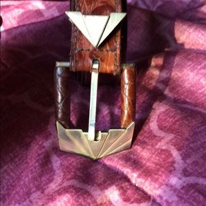 Rare Gianni Versace vintage crocodile leather belt